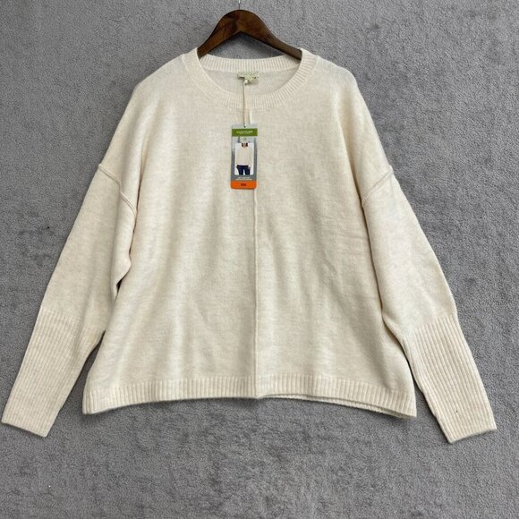 NEW Legendary Outfitters Women's XXL Soft & Cozy Crewneck Sweater Beige - Picture 2 of 10